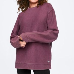 Victoria’s Secret PINK Washed Campus Oversize Ribbed Crew